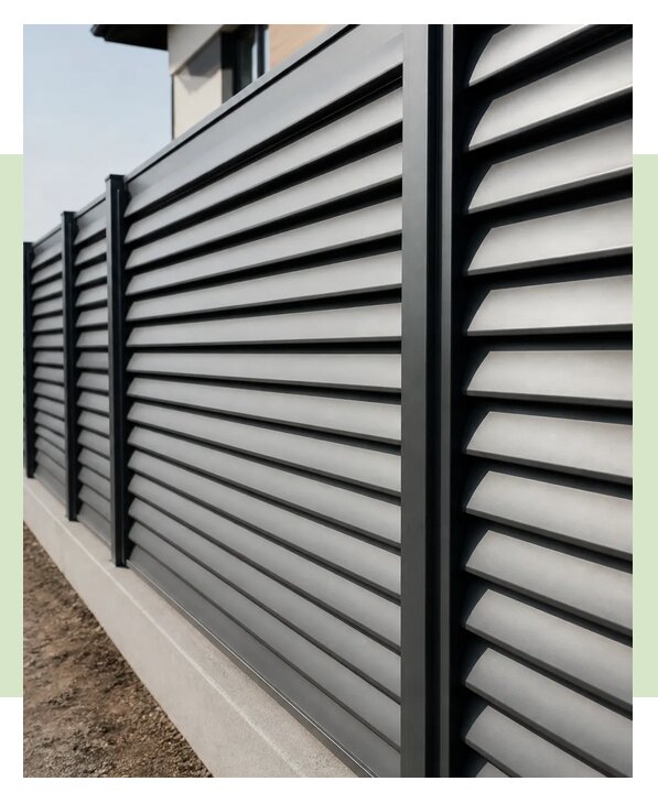 Металлический забор жалюзи в Кисловодске по цене от 5882 р. | ЗаборЭксеперт-Ксл
